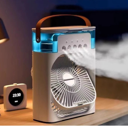 3 In 1 New Fan AIr Conditioner Household Small Air Cooler LED Night Light Portable Humidifier Air Adjustment Fan Office Home Fan